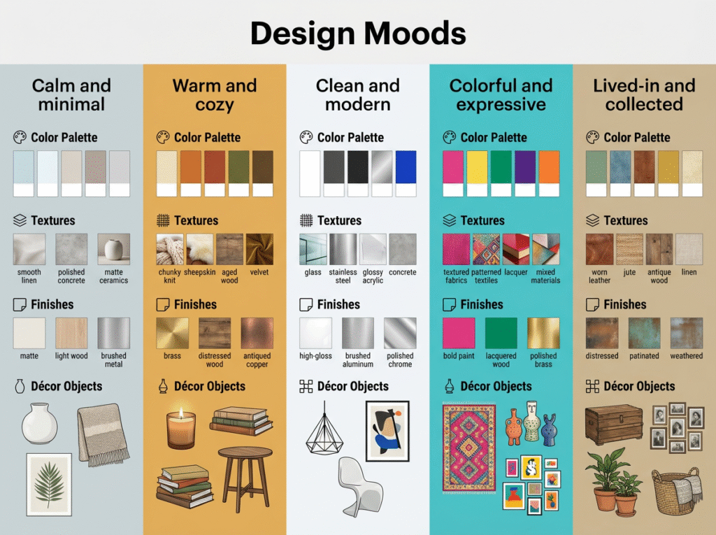 Home Styling Guide - Design Mood Infographic