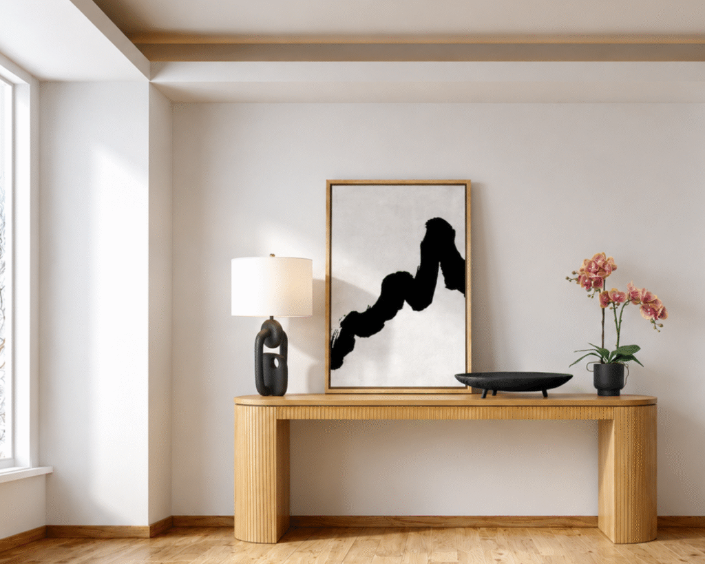 Decor Look: Layered Console Table Styling Image Decor Look: Layered Console Table Styling Image